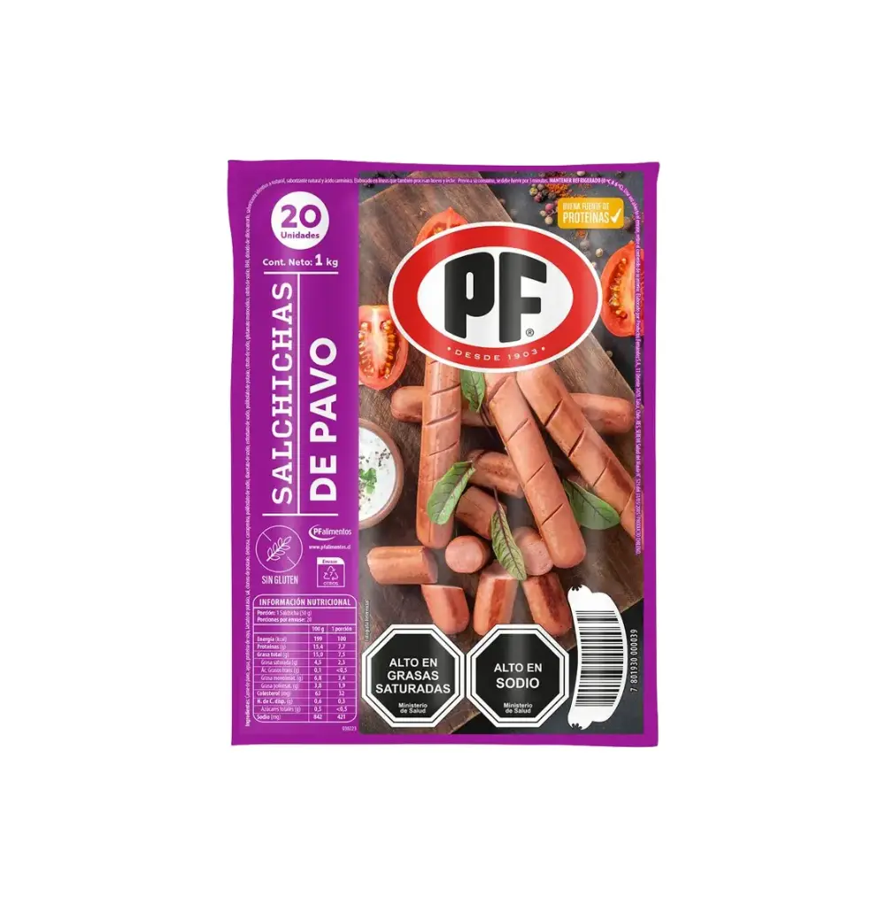 SALCHICHA PAVO 24*250 GR PF                                   