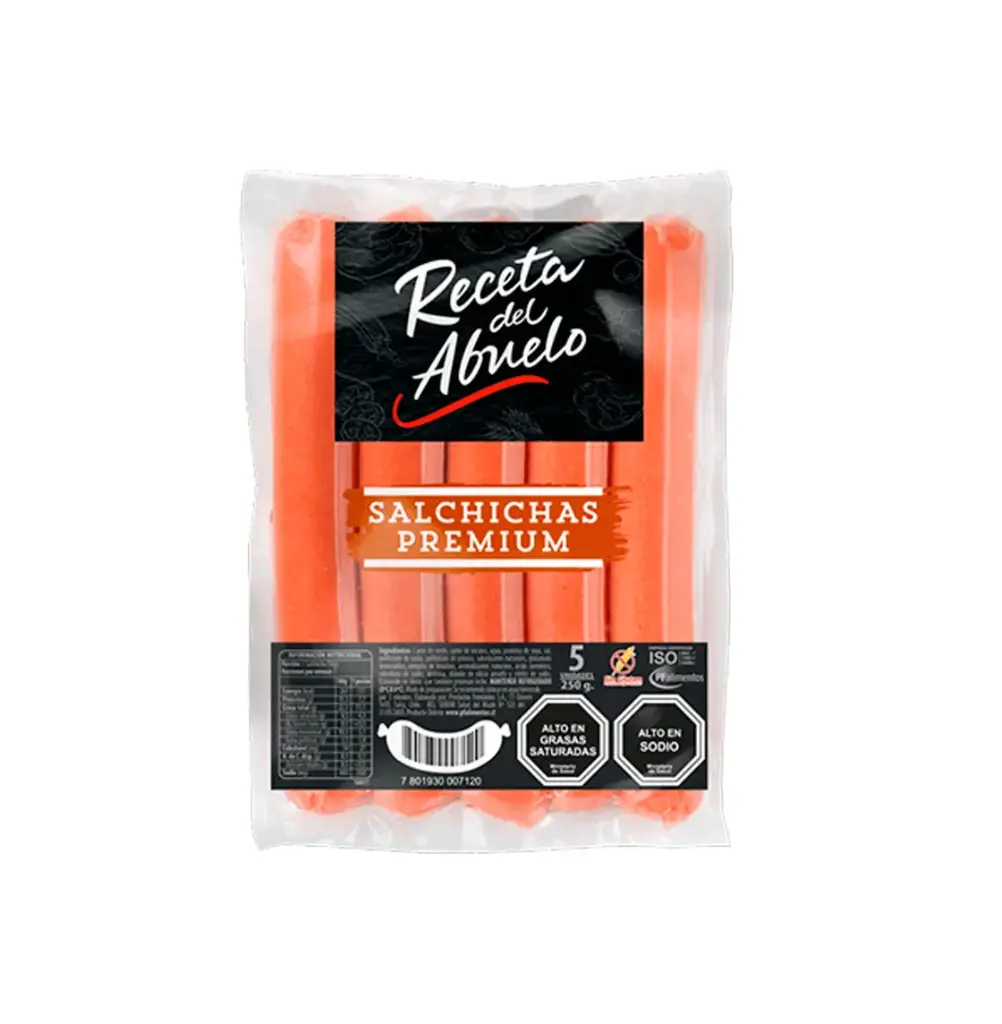 SALCHICHA PREMIUM 24 X 250 GR RECETA DEL ABUELO PF            