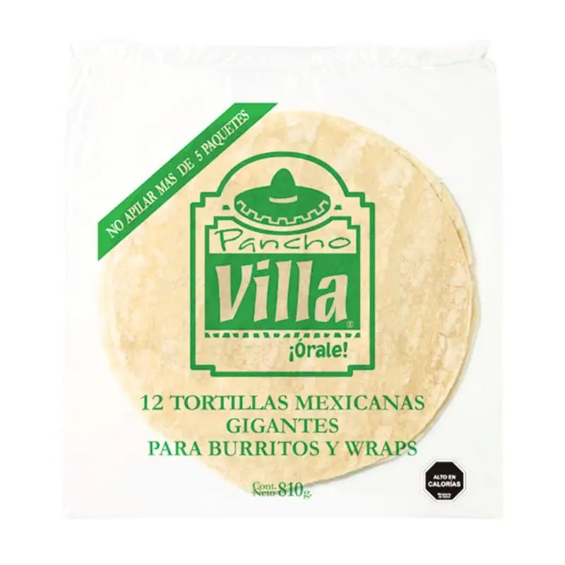 TORTILLAS WRAPS 12 UN PANCHO VILLA        