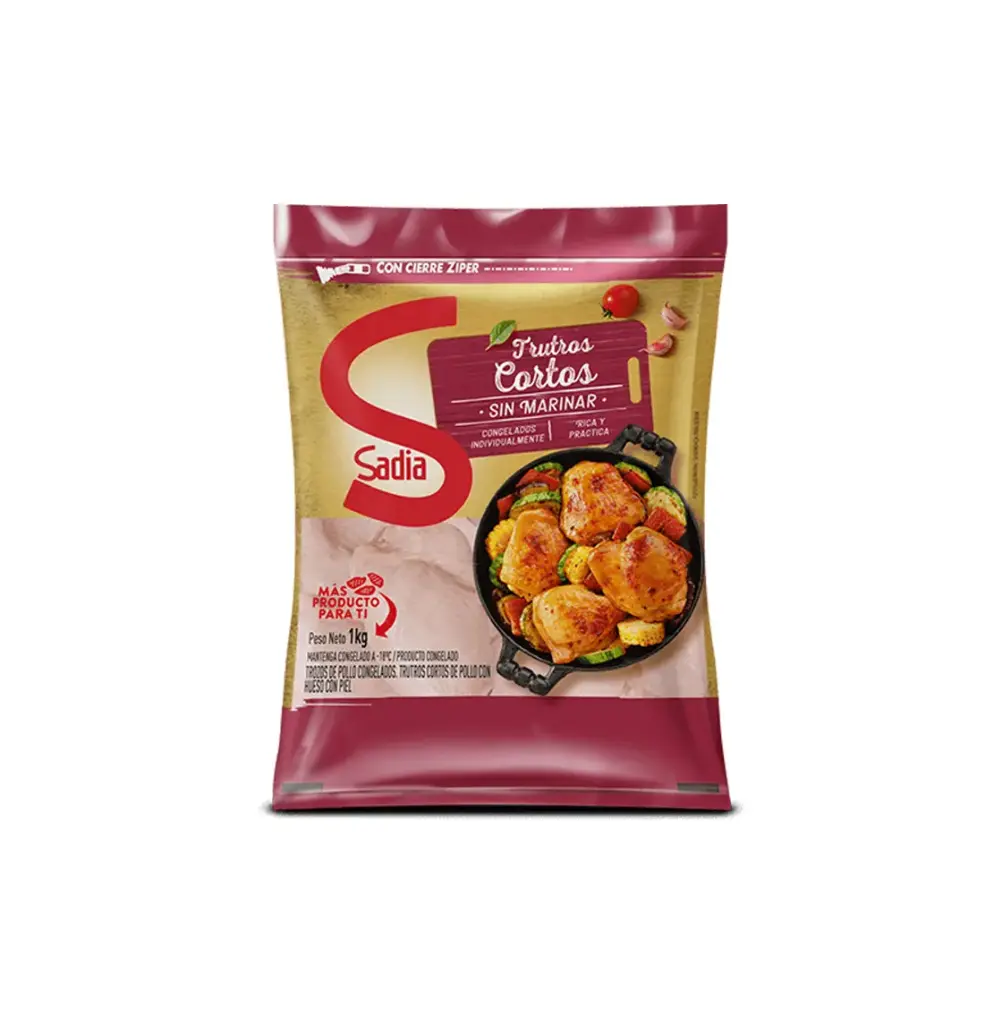 TRUTO CORTO C/HUESO Y PIEL 12 X 1 KG ( 8 UN APP) SADIA        