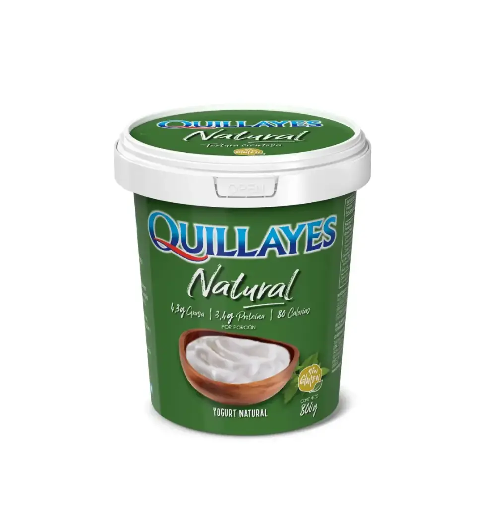 YOGUR BAT NATURAL POTE QUILLAYES 800GR                        