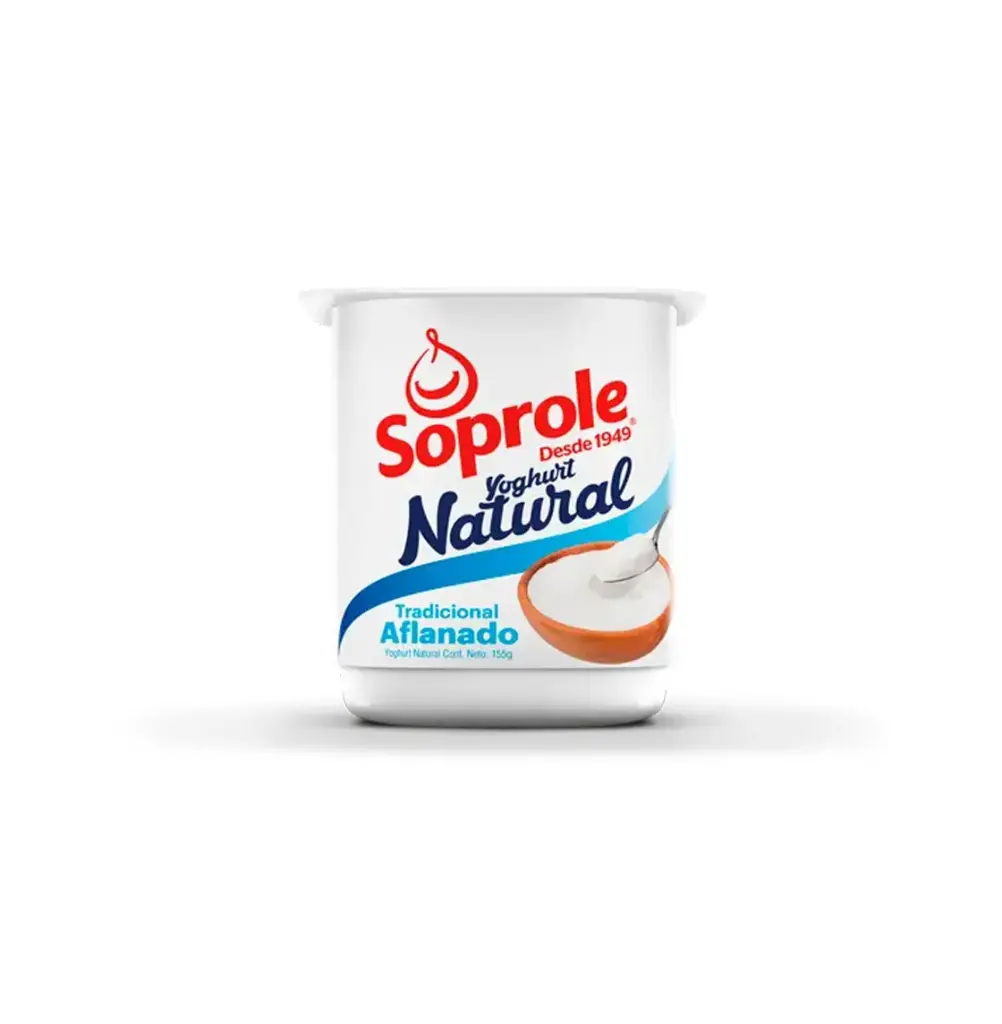 YOGUR BATIDO NATURAL 4 X 155 GR SOPROLE                       