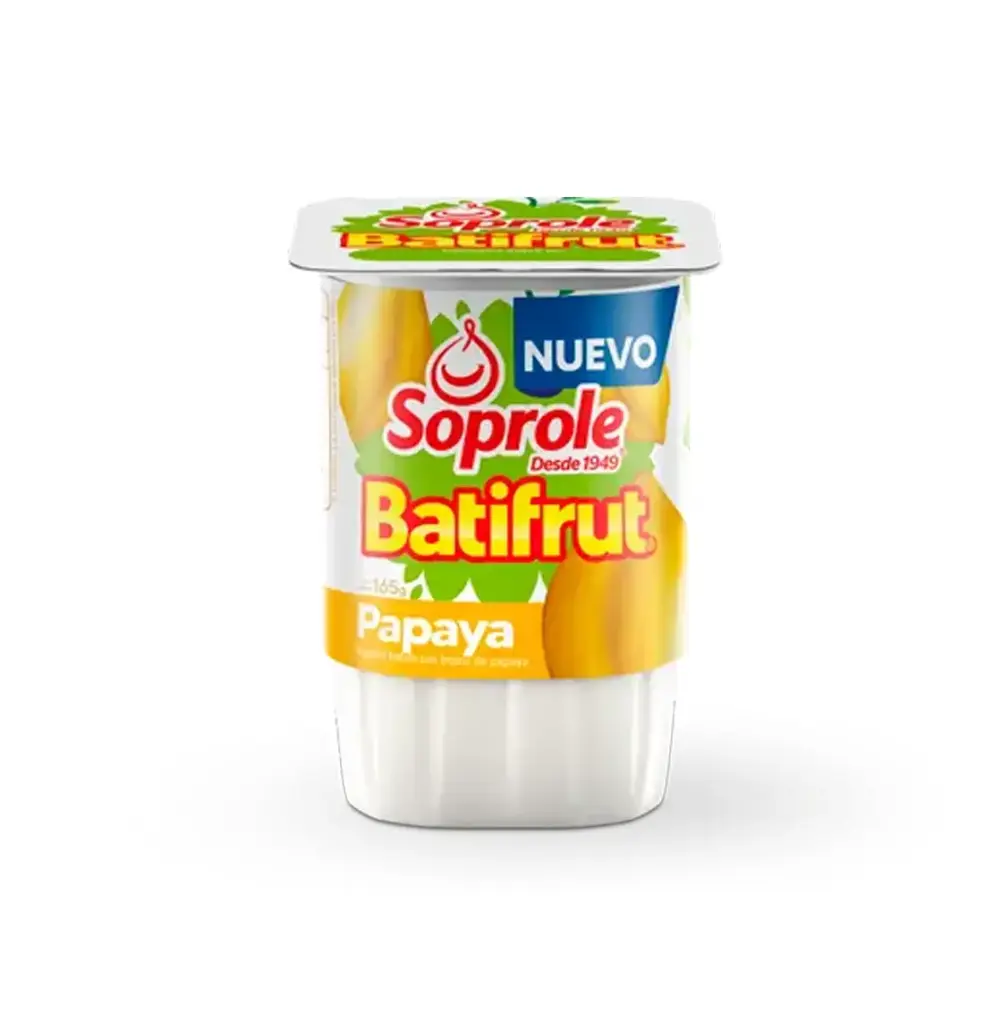 YOGUR BATIFRUT PAPAYA 4 X 165 GR SOPROLE                      