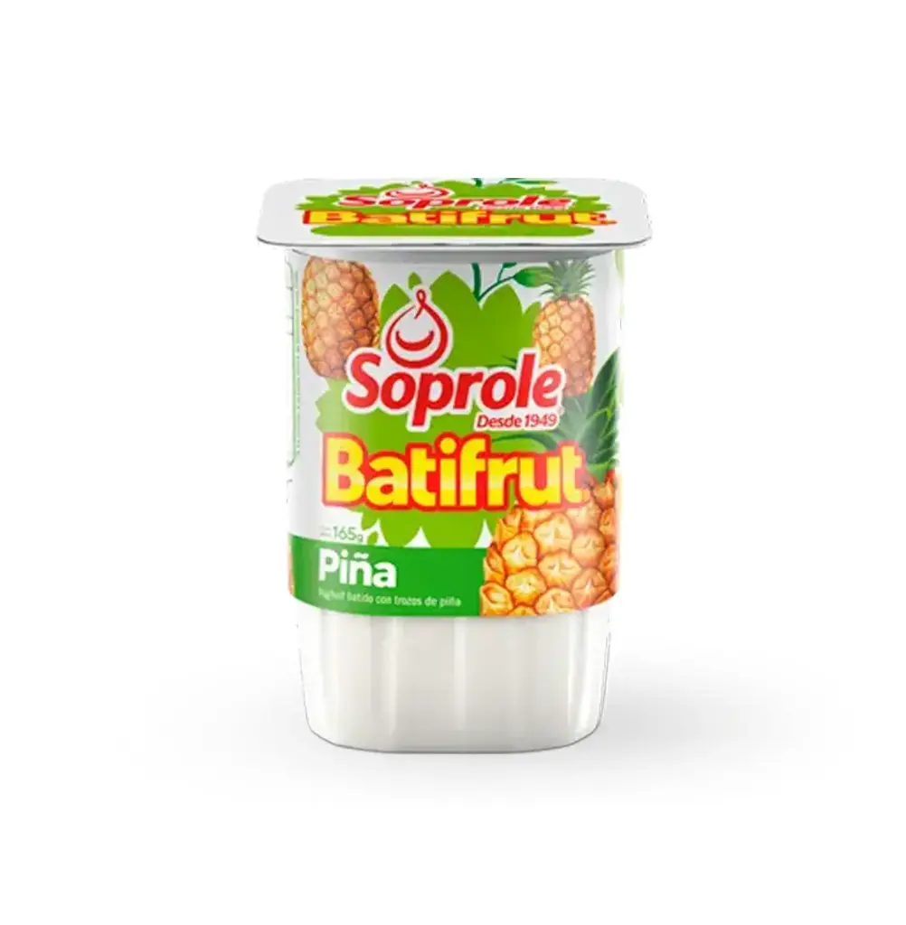 YOGUR BATIFRUT PIÑA 4 X 165 GR SOPROLE                        