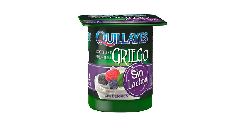 YOGUR GRIEGO S/LACTOSA BERRIES QUILLAYES 4X110GR              