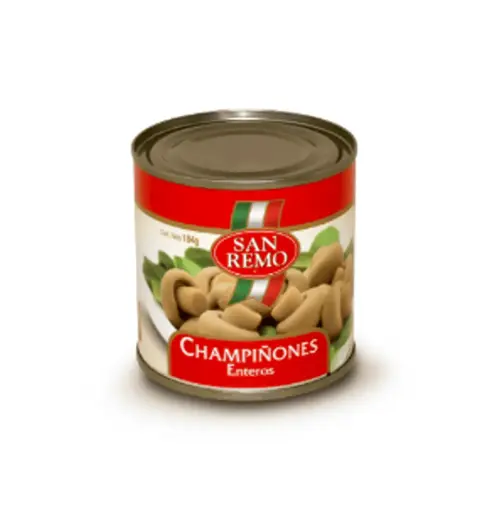 [1433] CHAMPIÑONES ENTEROS 24X184 GRS SAN REMO                       