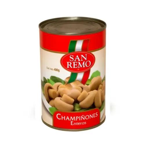 [1434] CHAMPIÑONES ENTEROS 24X400 GR SAN REMO                        