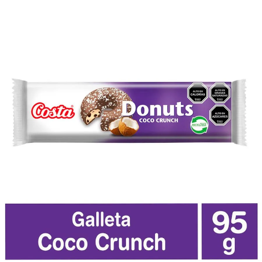 [1802] GALLETA DONUTS SURTIDAS 10 X 100 GR COSTA               