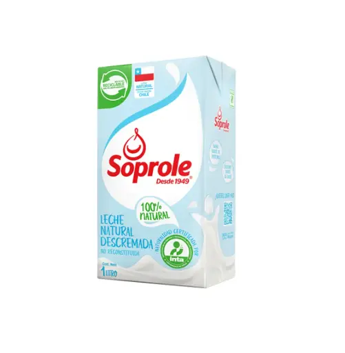 [7004] LECHE DESCREMADA 12 X 1 LT SOPROLE                            