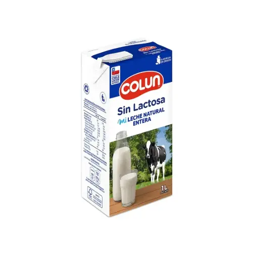 [3846] LECHE ENTERA S/LACTOSA C/TAPA 12 X 1 LT COLUN                 