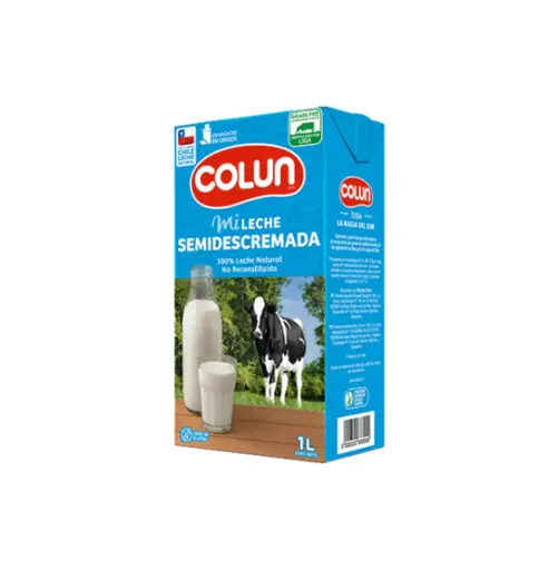 [3838] LECHE SEMIDESCREMADA 1 LITRO COLUN                            