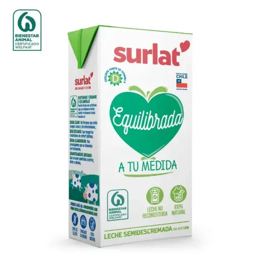 [7502] LECHE SEMIDESCREMADA SURLAT 1LT                           