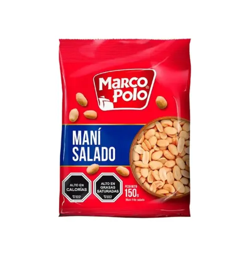 [1850] MANI SALADO 16 X 150 GR MARCO POLO                            