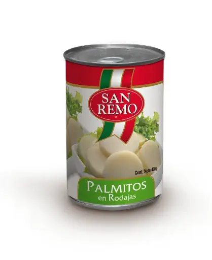 [1432] PALMITO RODAJAS 24 X 400 GRS SAN REMO                         