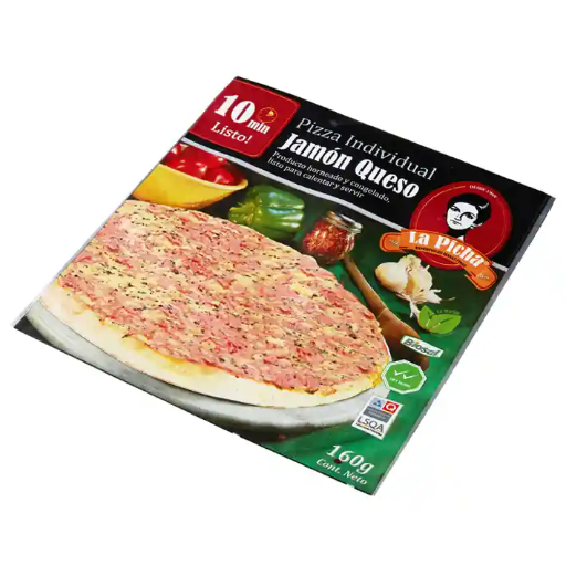 [4648] PIZZA JAMON QUESO ARTESANAL INDIVIDUAL 17 CMS  LA PICHA       