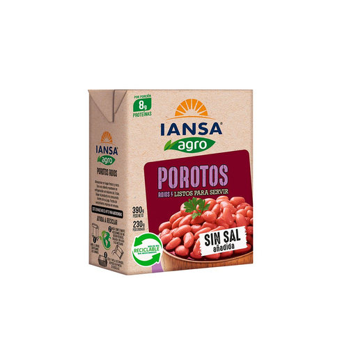 [458] POROTOS ROJOS 390 GR PLATO LISTO IANSA                    