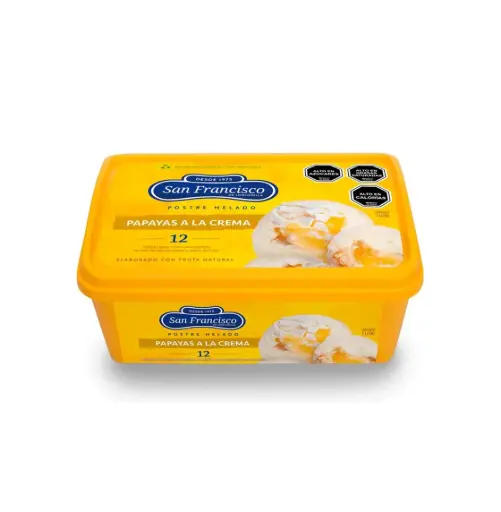 [4008] POSTRE PAPAYAS A LA CREMA 3 X 1 LT SAN FRANCISCO