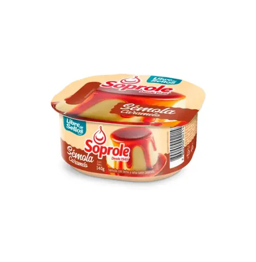 [7082] POSTRE SEMOLA C/CARAMELO 4 X 140 GR SOPROLE                   