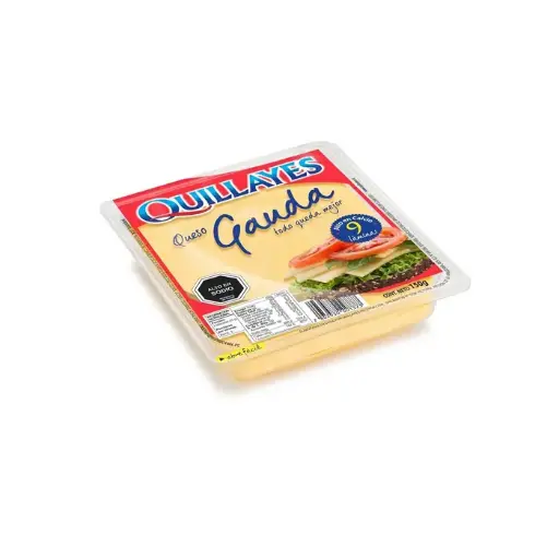 [7521] QUESO GAUDA 9 LAMINAS RIGIDO QUILLAYES 150GR                  