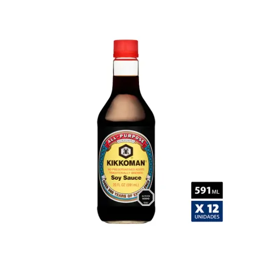[1663] SALSA DE SOYA 12 X 591 CC KIKKOMAN TRAVERSO                   