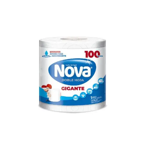 [902] TOALLA NOVA DOBLE HOJA INDUSTRIAL 100 METROS CLEAN            