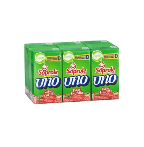 [7180] UNO COLACION FRUTILLA TETRA PACK 6 X 80 CC SOPROLE            