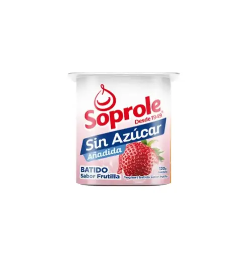 [7169] YOGUR S/AZUCAR FRUTILLA 4 X 120 GR SOPROLE                    