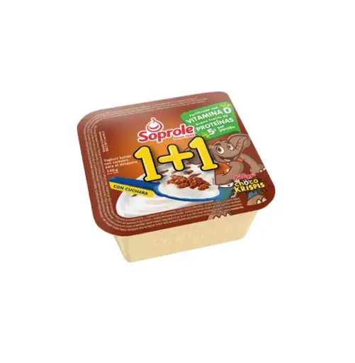 [7066] 1 + 1 CHOCO KRISPIS  C/CUCHARA 4 X 140 GR SOPROLE              