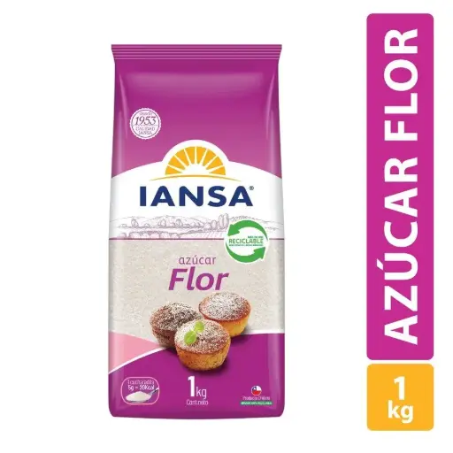 Azucar Flor 1 kg, Iansa