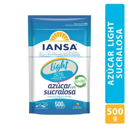Azucar Ligh Sucralosa 500 g, Iansa