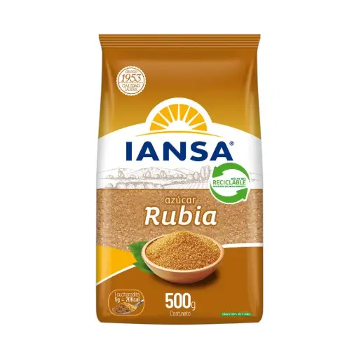 Azucar Rubia 500 g, Iansa