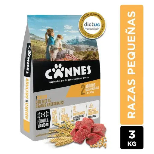 Alimento Premium Razas Pequeñas 3 kg, Cannes