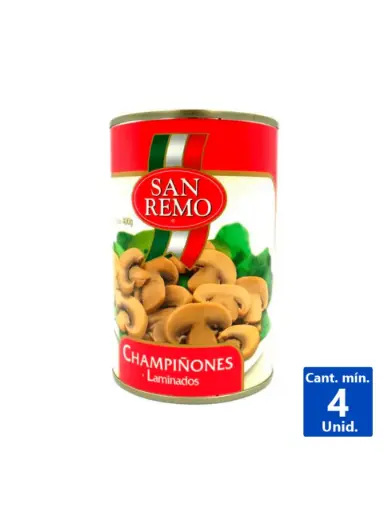Champiñones Laminados 400 g, San Remo