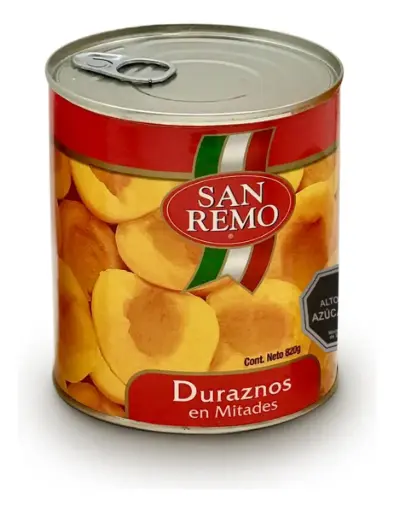 Durazno Mitad  820 g, San Remo