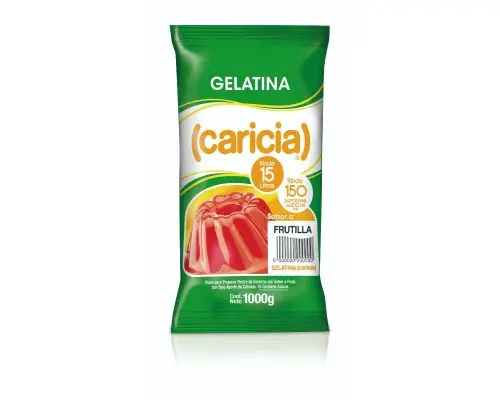 Gelatina Frutilla 1 kg, Caricia