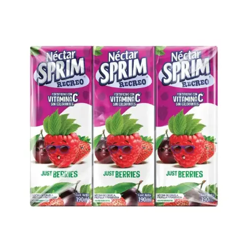 Pack Nectar Sprim Berries 8X3X190Ml