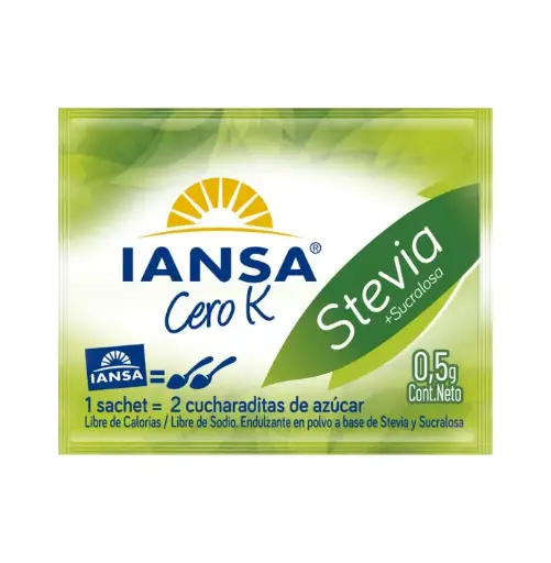 Stevia Cero K Sachet 2000  0,5 g, Iansa