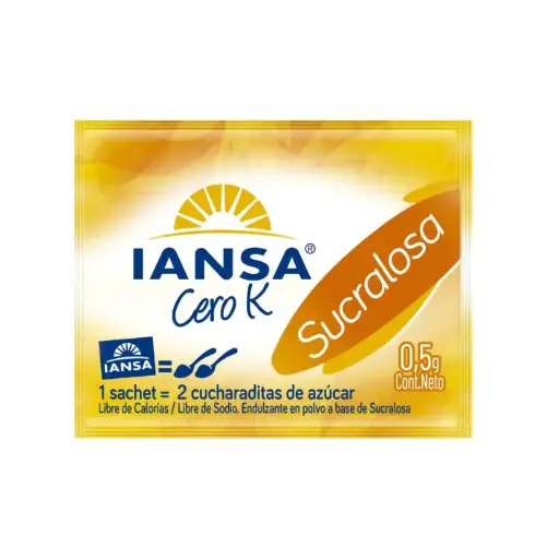 Sucralosa Cero K Sachet 2000  0,5 g, Iansa