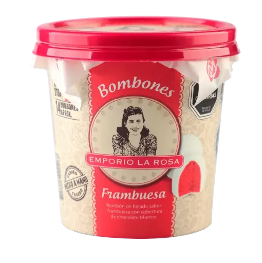 Bombon Helado Artesanal Frambuesa 182 g, Emporio La Rosa