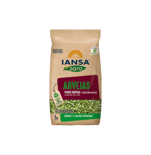 [449] ARVEJAS VERDES PARTIDAS 10 X 1 KG IANSA                       